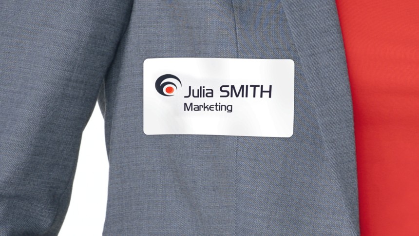 Self-adhesive Name Badges